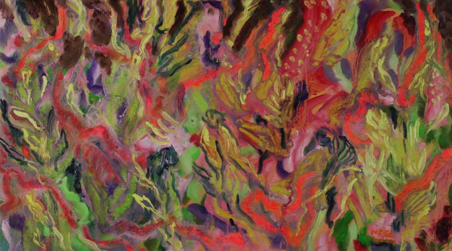 Tavi Weisz, Desire to Remember, huile, bâtons à l’huile et fusain sur panneau, 46 cm x 25 cm, 900 $