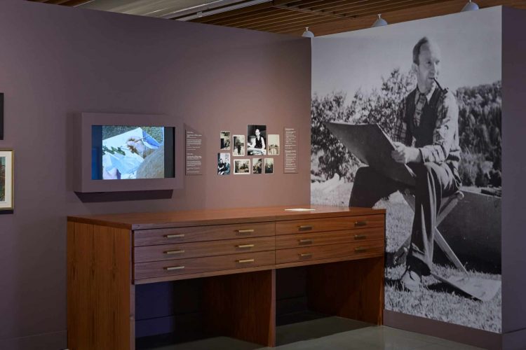 Installation view, Wilfrid Flood (1904-1946): A Passion for Pictures, OAG, 2023. Photo: Rémi Thériault