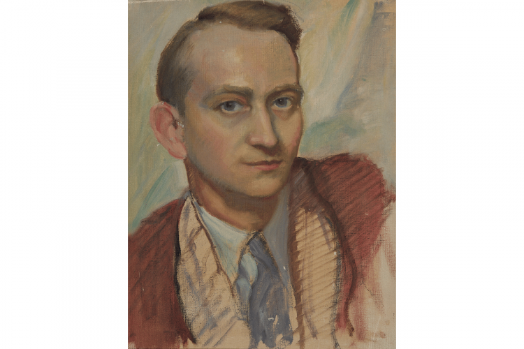 Wilfrid Flood, Self Portrait, c. 1942, oil on canvas. Collection of the Ottawa Art Gallery: gift of Frances Flood, 2016.
