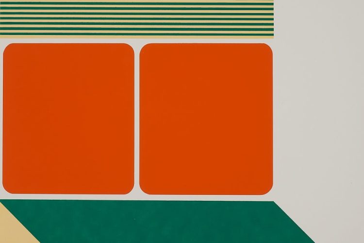 Takao  Tanabe, Cut  Corners,  Landscape  II[Couper  les  coins  ronds,  Paysage  II],  1968,  sérigraphie  sur  papier,  édition  11/15,  Collection  de  la  Galerie  d’art  d’Ottawa,  don  de  l’artiste,  2014.