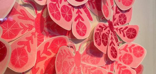 CS pink butterfly work