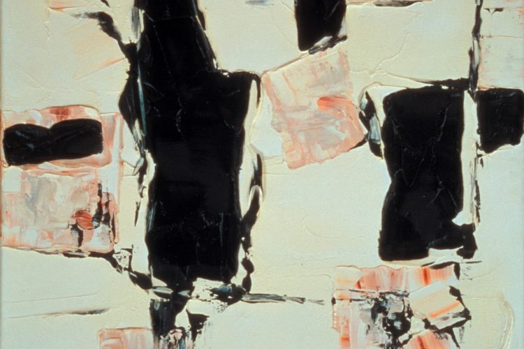 Paul-Émile Borduas, Formes oubliées [Forgotten Forms], 1958, oil on linen. Firestone Collection of Canadian Art, Ottawa Art Gallery. Donated to the City of Ottawa by the Ontario Heritage Foundation.