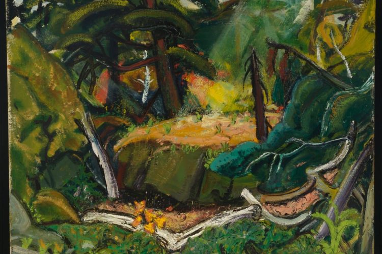 Arthur Lismer, Interior of an Island, Georgian Bay, 1952, oil on canvas, Firestone Collection of Canadian Art, Ottawa Art Gallery. Donated to the City of Ottawa by the Ontario Heritage Foundation.