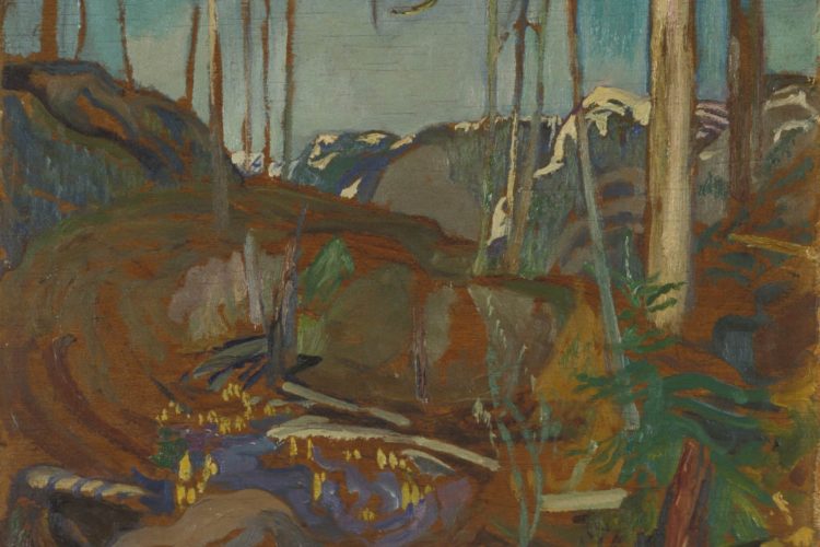 F.H. Varley, Looking Towards Seymour from Lynn Valley, B.C., 1939, oil on wood. Firestone Collection of Canadian Art, Ottawa Art Gallery. Donated to the City of Ottawa by the Ontario Heritage Foundation.
