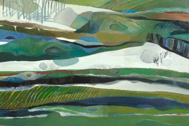 Ghitta Caiserman, Seasons of Life, 1982, oil on canvas. Firestone Collection of Canadian Art, the Ottawa Art Gallery. Donated to the City of Ottawa by the Ontario Heritage Foundation.