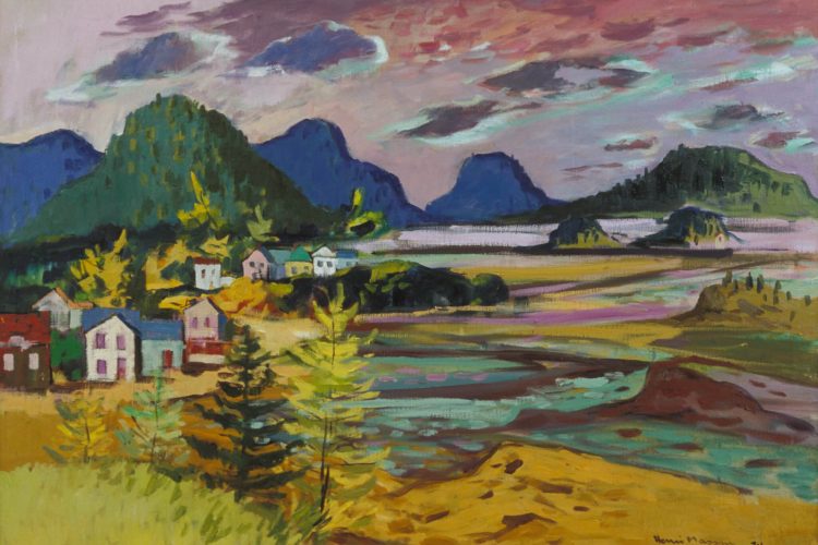 Henri Masson, Evening, Bic, Quebec, 1974, oil on canvas. Firestone Collection of Canadian Art, Ottawa Art Gallery. Donated to the City of Ottawa by the Ontario Heritage Foundation.