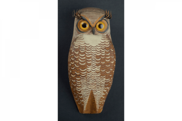 Alma Duncan, Owl from the production of Folksong Fantasy, c. 1950-1951, wood, metal, plastic and paint. Library and Archives Canada, e011073116.