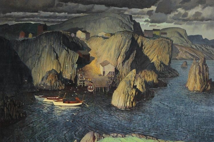 Franklin Arbuckle, True Lover’s Leap, Newfoundland, c. 1949, oil on canvas, 76 x 101 cm. Private collection, Mississauga. Photo: The Kalaman Group. Reproduced courtesy of the Estate.