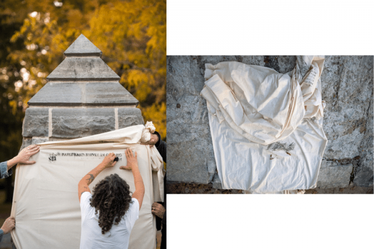 remains, 2024, performance documentation. Photo : Garrett Elliott.