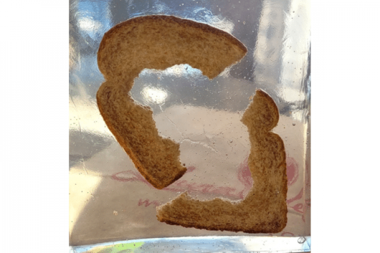 Karen Miller, December 12, 2025, bread, resin. Courtesy of the artist.
