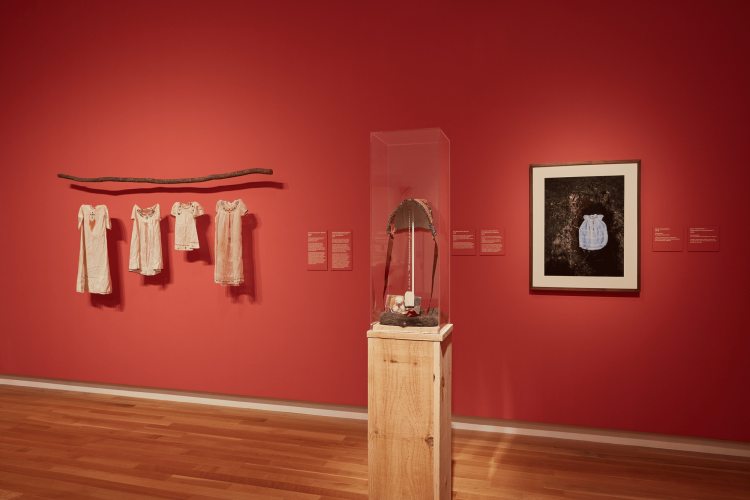 Installation view of Jobena Petonoquot: Rebellion of my Ancestors, an exhibition at the Ottawa Art Gallery (March 26-August 14, 2022), curated by Lori Beavis and Rebecca Basciano. Courtesy of the Artist. Photo : Rémi Thériault.