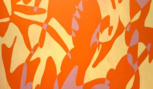 Emily Escoffery, In Late Summer, the Cows Across the River Would Like to Stare. Hey! The Salmon Are Coming!, 2025, oil and acrylic on canvas. Courtesy of the artist. Photo: Madeleine Merritt.