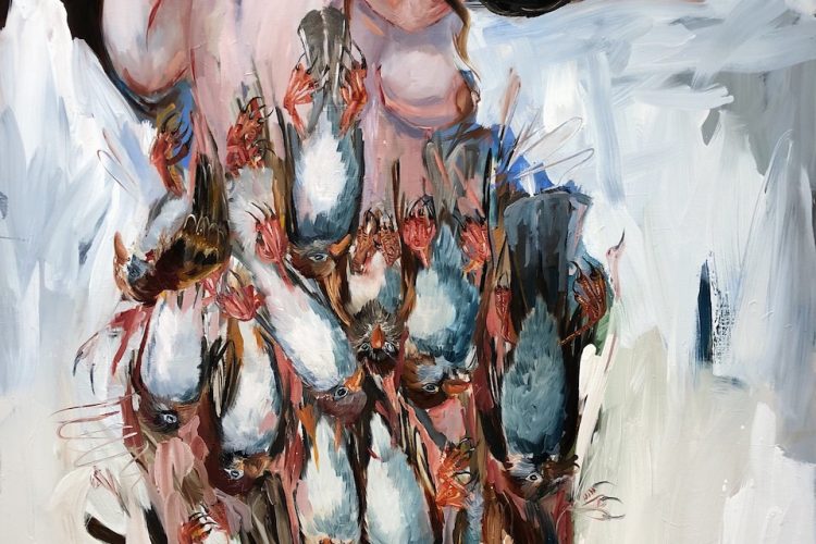 Sharon Vanstarkenburg, Hollow Bones, 2018, oil on panel, 48 x 36 inches