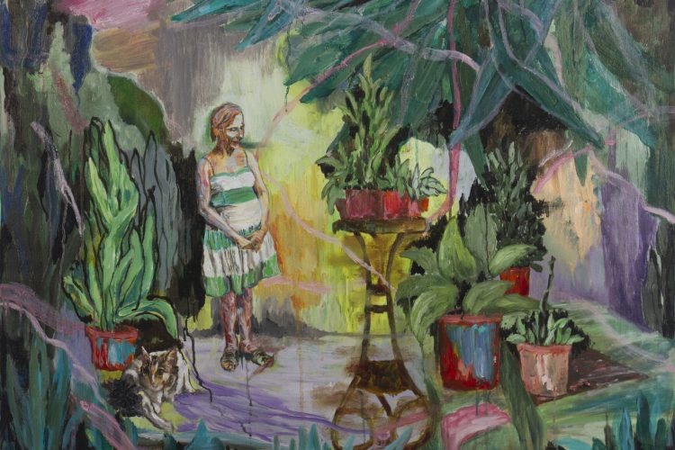 Tavi Weisz, The Visit, 2018, huile sur toile, 101 x 74,93 cm.
