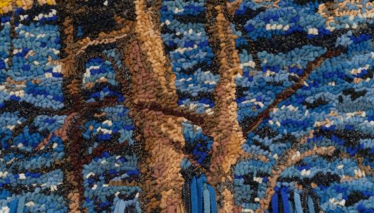 spill (after Tom Thomson’s “The Canoe”), 2022, Hudson Bay Company (HBC) blankets, burlap
Photo:  Rachel Topham Photography.